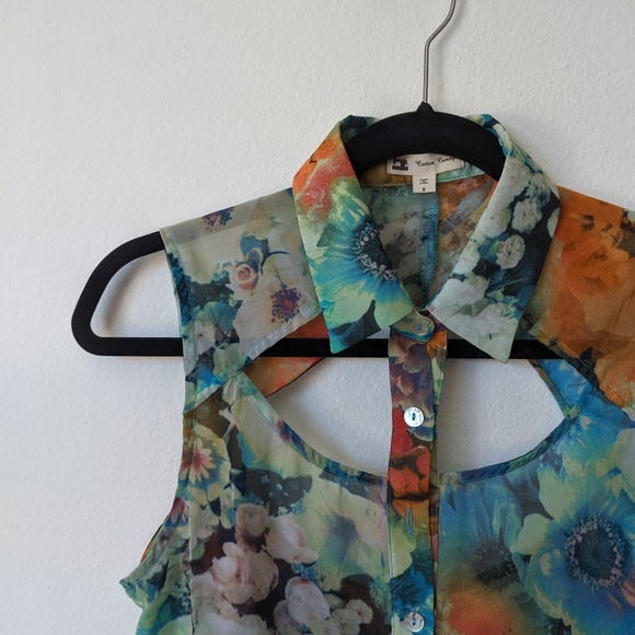 Cotton Candy Cut-Out Blouse - Picture 1 of 4